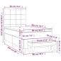 vidaXL Boxspringbett mit Matratze Hellgrau 90x200 cm Samt vidaXL Boxspringbett mit Matratze Hellgrau 90x200 cm Samt