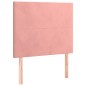 vidaXL Boxspringbett mit Matratze Rosa 90x200 cm Samt vidaXL Boxspringbett mit Matratze Rosa 90x200 cm Samt