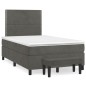 vidaXL Boxspringbett mit Matratze Dunkelgrau 120x200 cm Samt vidaXL Boxspringbett mit Matratze Dunkelgrau 120x200 cm Samt