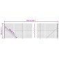 vidaXL Maschendrahtzaun mit Bodenflansch Anthrazit 1,8x25 m vidaXL Maschendrahtzaun mit Bodenflansch Anthrazit 1,8x25 m