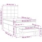 vidaXL Boxspringbett mit Matratze Dunkelgrau 90x190 cm Samt vidaXL Boxspringbett mit Matratze Dunkelgrau 90x190 cm Samt