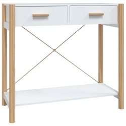 vidaXL Konsolentisch Weiß 82x38x75 cm Holzwerkstoff