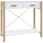 vidaXL Konsolentisch Weiß 82x38x75 cm Holzwerkstoff vidaXL Konsolentisch Weiß 82x38x75 cm Holzwerkstoff
