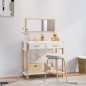 vidaXL Konsolentisch Weiß 82x38x75 cm Holzwerkstoff vidaXL Konsolentisch Weiß 82x38x75 cm Holzwerkstoff