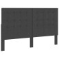 Kopfteil Getuftet Dunkelgrau Stoff 180 x 200 cm Kopfteil Getuftet Dunkelgrau Stoff 180 x 200 cm