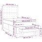 vidaXL Boxspringbett mit Matratze Dunkelgrau 100x200 cm Samt vidaXL Boxspringbett mit Matratze Dunkelgrau 100x200 cm Samt