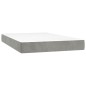 vidaXL Boxspringbett mit Matratze Hellgrau 120x200 cm Samt vidaXL Boxspringbett mit Matratze Hellgrau 120x200 cm Samt