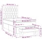 vidaXL Boxspringbett mit Matratze Hellgrau 90x190 cm Samt vidaXL Boxspringbett mit Matratze Hellgrau 90x190 cm Samt