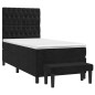 vidaXL Boxspringbett mit Matratze Schwarz 90x190 cm Samt vidaXL Boxspringbett mit Matratze Schwarz 90x190 cm Samt