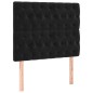 vidaXL Boxspringbett mit Matratze Schwarz 90x190 cm Samt vidaXL Boxspringbett mit Matratze Schwarz 90x190 cm Samt