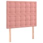 vidaXL Boxspringbett mit Matratze Rosa 100x200 cm Samt vidaXL Boxspringbett mit Matratze Rosa 100x200 cm Samt