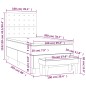 vidaXL Boxspringbett mit Matratze Rosa 100x200 cm Samt vidaXL Boxspringbett mit Matratze Rosa 100x200 cm Samt
