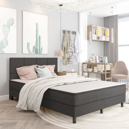 vidaXL Kopfteil Dunkelgrau Stoff 180×200 cm 