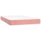 vidaXL Boxspringbett mit Matratze Rosa 120x200 cm Samt vidaXL Boxspringbett mit Matratze Rosa 120x200 cm Samt