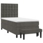vidaXL Boxspringbett mit Matratze Dunkelgrau 90x200 cm Samt vidaXL Boxspringbett mit Matratze Dunkelgrau 90x200 cm Samt