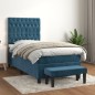 vidaXL Boxspringbett mit Matratze Dunkelblau 90x190 cm Samt vidaXL Boxspringbett mit Matratze Dunkelblau 90x190 cm Samt