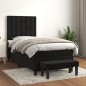 vidaXL Boxspringbett mit Matratze Schwarz 90x200 cm Samt vidaXL Boxspringbett mit Matratze Schwarz 90x200 cm Samt