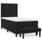 vidaXL Boxspringbett mit Matratze Schwarz 90x200 cm Samt vidaXL Boxspringbett mit Matratze Schwarz 90x200 cm Samt
