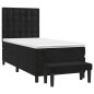 vidaXL Boxspringbett mit Matratze Schwarz 90x200 cm Samt vidaXL Boxspringbett mit Matratze Schwarz 90x200 cm Samt