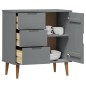 vidaXL Sideboard MOLDE Grau 76,5x40x80 cm Massivholz Kiefer vidaXL Sideboard MOLDE Grau 76,5x40x80 cm Massivholz Kiefer