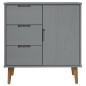vidaXL Sideboard MOLDE Grau 76,5x40x80 cm Massivholz Kiefer vidaXL Sideboard MOLDE Grau 76,5x40x80 cm Massivholz Kiefer