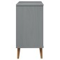 vidaXL Sideboard MOLDE Grau 76,5x40x80 cm Massivholz Kiefer vidaXL Sideboard MOLDE Grau 76,5x40x80 cm Massivholz Kiefer