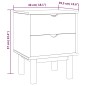 vidaXL Nachttisch OTTA 46x39,5x57 cm Massivholz Kiefer vidaXL Nachttisch OTTA 46x39,5x57 cm Massivholz Kiefer