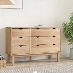 vidaXL Schubladenschrank OTTA 111x42x73,5 cm Massivholz Kiefer