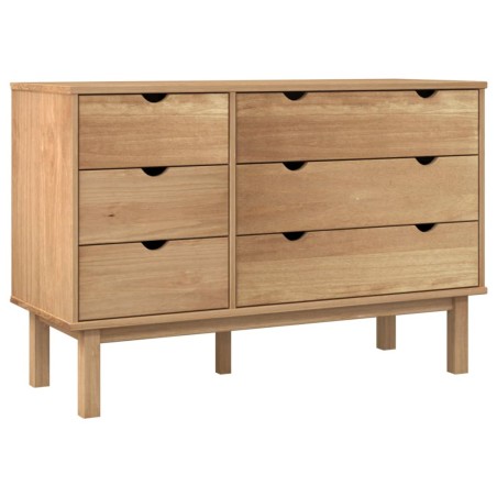 vidaXL Schubladenschrank OTTA 111x42x73,5 cm Massivholz Kiefer