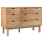 vidaXL Schubladenschrank OTTA 111x42x73,5 cm Massivholz Kiefer vidaXL Schubladenschrank OTTA 111x42x73,5 cm Massivholz Kiefer