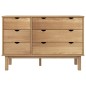 vidaXL Schubladenschrank OTTA 111x42x73,5 cm Massivholz Kiefer vidaXL Schubladenschrank OTTA 111x42x73,5 cm Massivholz Kiefer