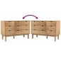 vidaXL Schubladenschrank OTTA 111x42x73,5 cm Massivholz Kiefer vidaXL Schubladenschrank OTTA 111x42x73,5 cm Massivholz Kiefer