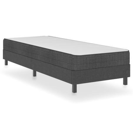 vidaXL Boxspring-Bettgestell Grau Stoff 100x200 cm