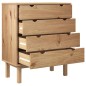 vidaXL Schubladenschrank OTTA 76,5x39,5x90 cm Massivholz vidaXL Schubladenschrank OTTA 76,5x39,5x90 cm Massivholz