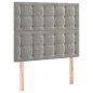 vidaXL Boxspringbett mit Matratze Hellgrau 80x200 cm Samt vidaXL Boxspringbett mit Matratze Hellgrau 80x200 cm Samt