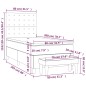 vidaXL Boxspringbett mit Matratze Hellgrau 80x200 cm Samt vidaXL Boxspringbett mit Matratze Hellgrau 80x200 cm Samt