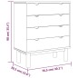 vidaXL Schubladenschrank OTTA Braun&Grau 76,5x39,5x90 cm Massivholz vidaXL Schubladenschrank OTTA Braun&Grau 76,5x39,5x90 cm Massivholz