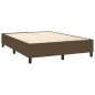 vidaXL Boxspringbett mit Matratze & LED Dunkelbraun 140x190 cm Stoff vidaXL Boxspringbett mit Matratze & LED Dunkelbraun 140x190 cm Stoff