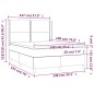 vidaXL Boxspringbett mit Matratze & LED Dunkelbraun 140x190 cm Stoff vidaXL Boxspringbett mit Matratze & LED Dunkelbraun 140x190 cm Stoff