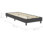 vidaXL Boxspring-Bettgestell Grau Stoff 100x200 cm vidaXL Boxspring-Bettgestell Grau Stoff 100x200 cm