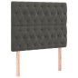 vidaXL Boxspringbett mit Matratze Dunkelgrau 90x190 cm Samt vidaXL Boxspringbett mit Matratze Dunkelgrau 90x190 cm Samt
