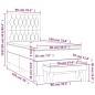 vidaXL Boxspringbett mit Matratze Dunkelgrau 90x190 cm Samt vidaXL Boxspringbett mit Matratze Dunkelgrau 90x190 cm Samt