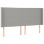 vidaXL Boxspringbett mit Matratze & LED Hellgrau 160x200 cm Stoff vidaXL Boxspringbett mit Matratze & LED Hellgrau 160x200 cm Stoff