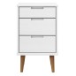 vidaXL Nachttisch MOLDE Weiß 40x35x65 cm Massivholz Kiefer vidaXL Nachttisch MOLDE Weiß 40x35x65 cm Massivholz Kiefer