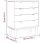 vidaXL Schubladenschrank OTTA Braun&Weiß 76,5x39,5x90 cm Massivholz vidaXL Schubladenschrank OTTA Braun&Weiß 76,5x39,5x90 cm Massivholz