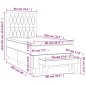 vidaXL Boxspringbett mit Matratze Dunkelgrau 90x200 cm Samt vidaXL Boxspringbett mit Matratze Dunkelgrau 90x200 cm Samt