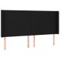 vidaXL Boxspringbett mit Matratze & LED Schwarz 200x200 cm Stoff vidaXL Boxspringbett mit Matratze & LED Schwarz 200x200 cm Stoff