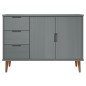 vidaXL Sideboard MOLDE Grau 113x40x80 cm Massivholz Kiefer vidaXL Sideboard MOLDE Grau 113x40x80 cm Massivholz Kiefer