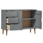 vidaXL Sideboard MOLDE Grau 113x40x80 cm Massivholz Kiefer vidaXL Sideboard MOLDE Grau 113x40x80 cm Massivholz Kiefer