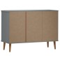 vidaXL Sideboard MOLDE Grau 113x40x80 cm Massivholz Kiefer vidaXL Sideboard MOLDE Grau 113x40x80 cm Massivholz Kiefer